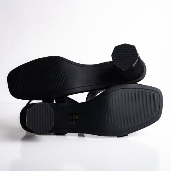 Boden Womens Suede Heels Sandals Black Strappy Open Toe US 10 EU 41 NWOB - Picture 8 of 8